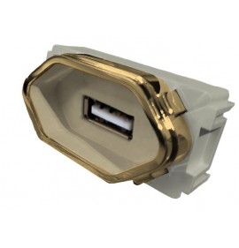 Modulo USB 2a - Novara Champanhe Gold